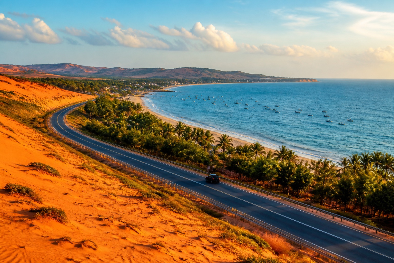 Đồi cát và cung đường biển Phan Thiết Mũi Né